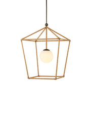 Currey and Company - 9500-0029 - One Light Outdoor Lantern - Denison - Natural / Bronze / Frosted White