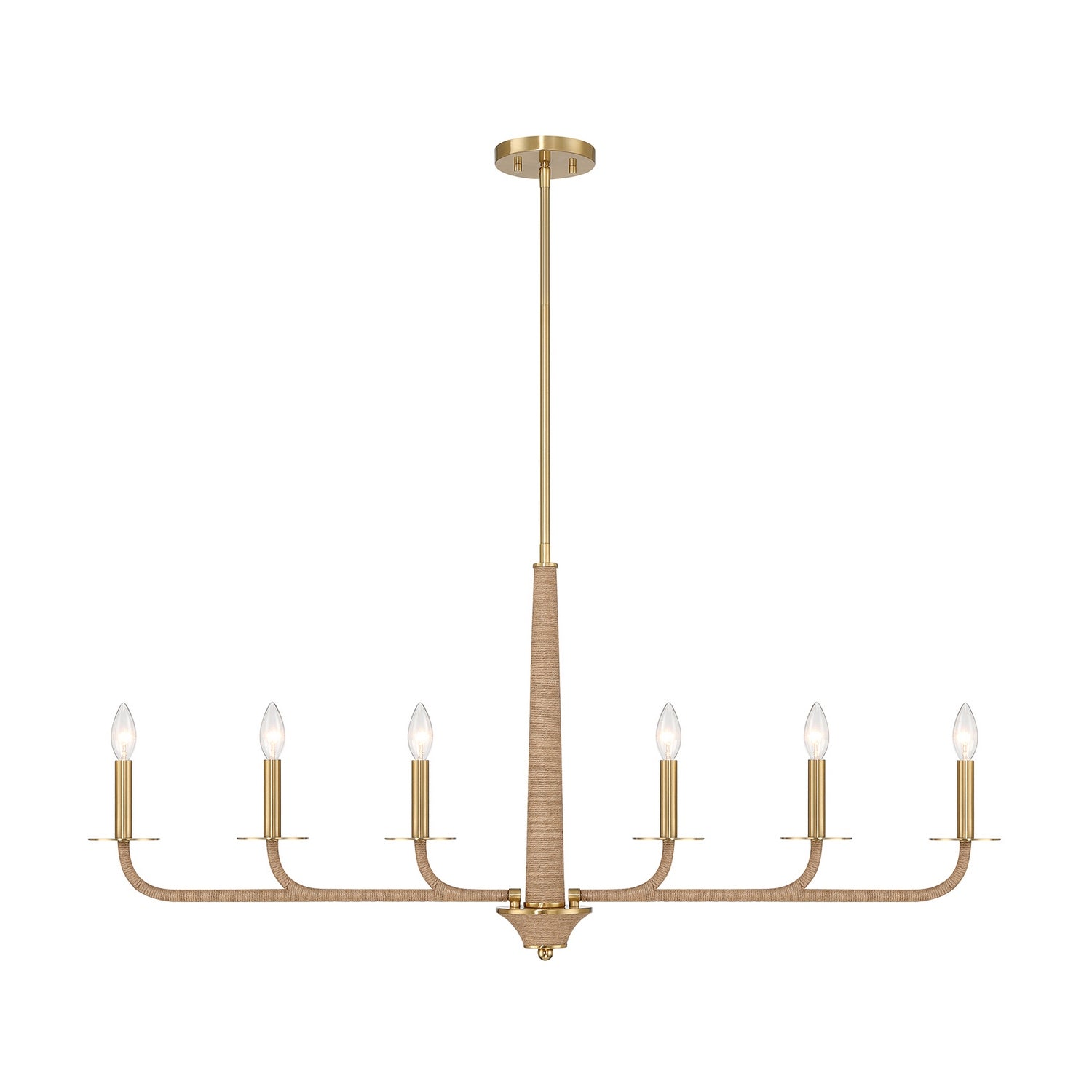 Savoy House - 1-1827-6-320 - Six Light Chandelier - Cannon - Warm Brass and Rope