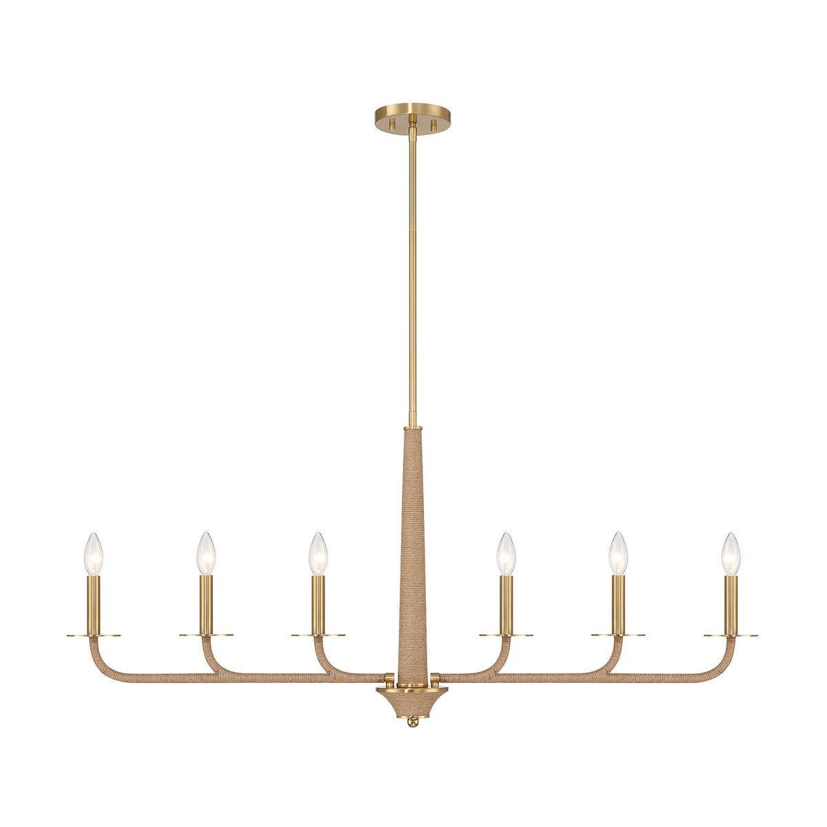Savoy House - 1-1827-6-320 - Six Light Chandelier - Cannon - Warm Brass and Rope