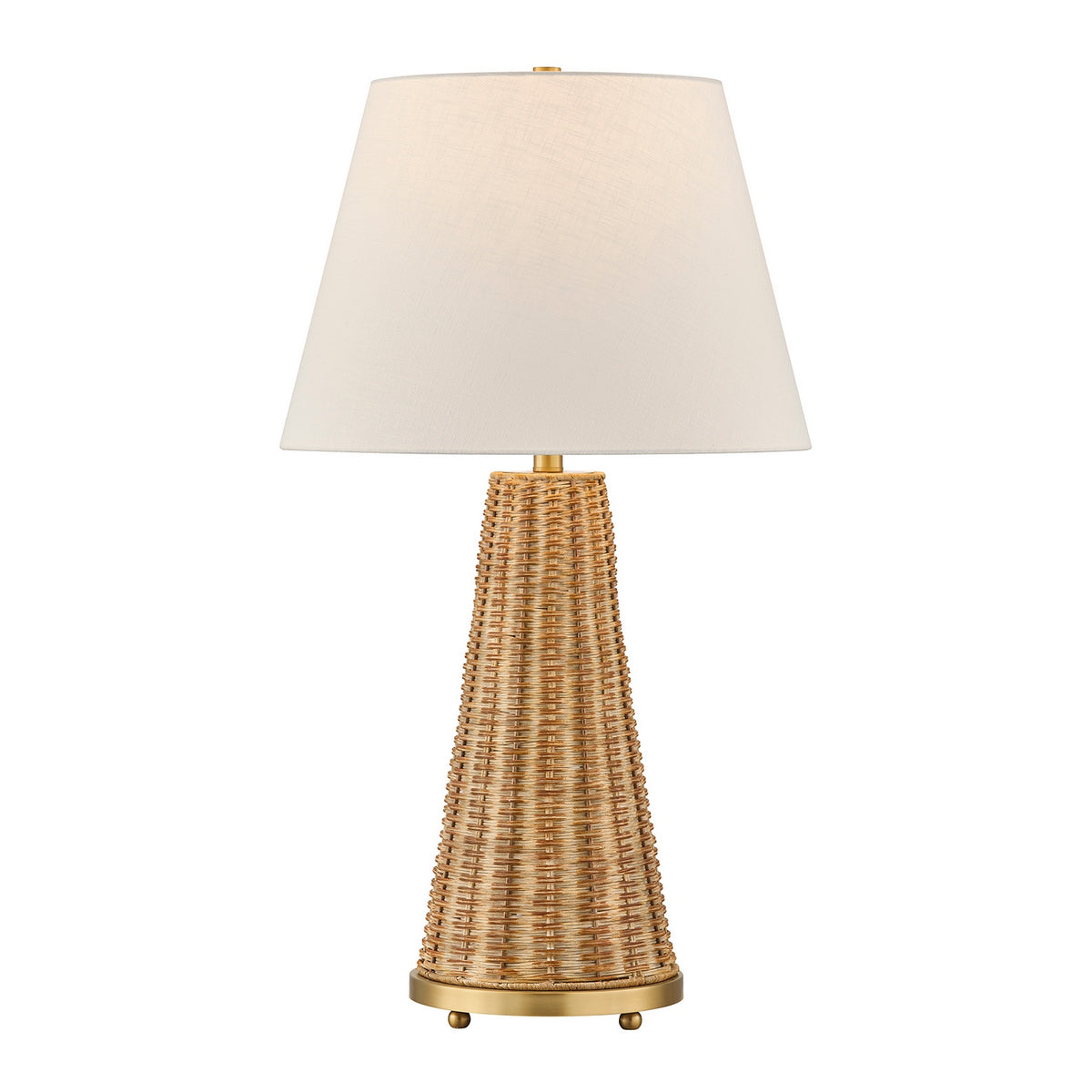 Savoy House - 11-CD27 - One Light Table Lamp - Eleanor - Brass and Wicker