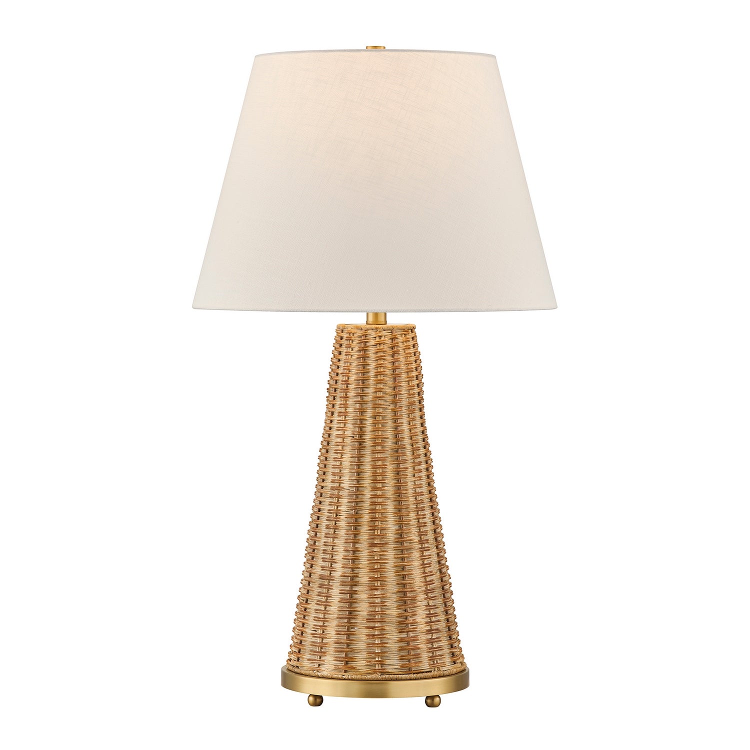 Savoy House - 11-CD27 - One Light Table Lamp - Eleanor - Brass and Wicker