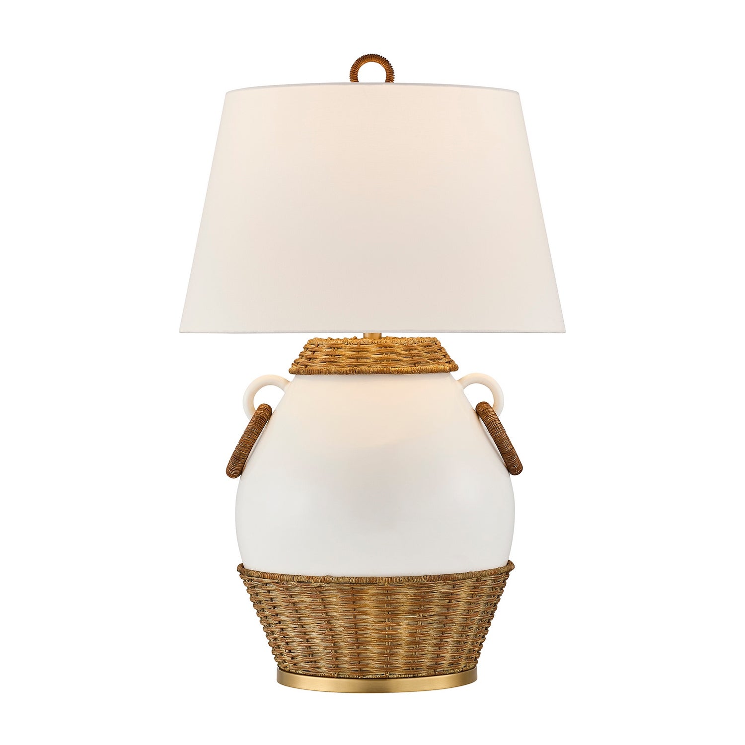 Savoy House - 11-CD29 - One Light Table Lamp - Penelope - White and Rattan