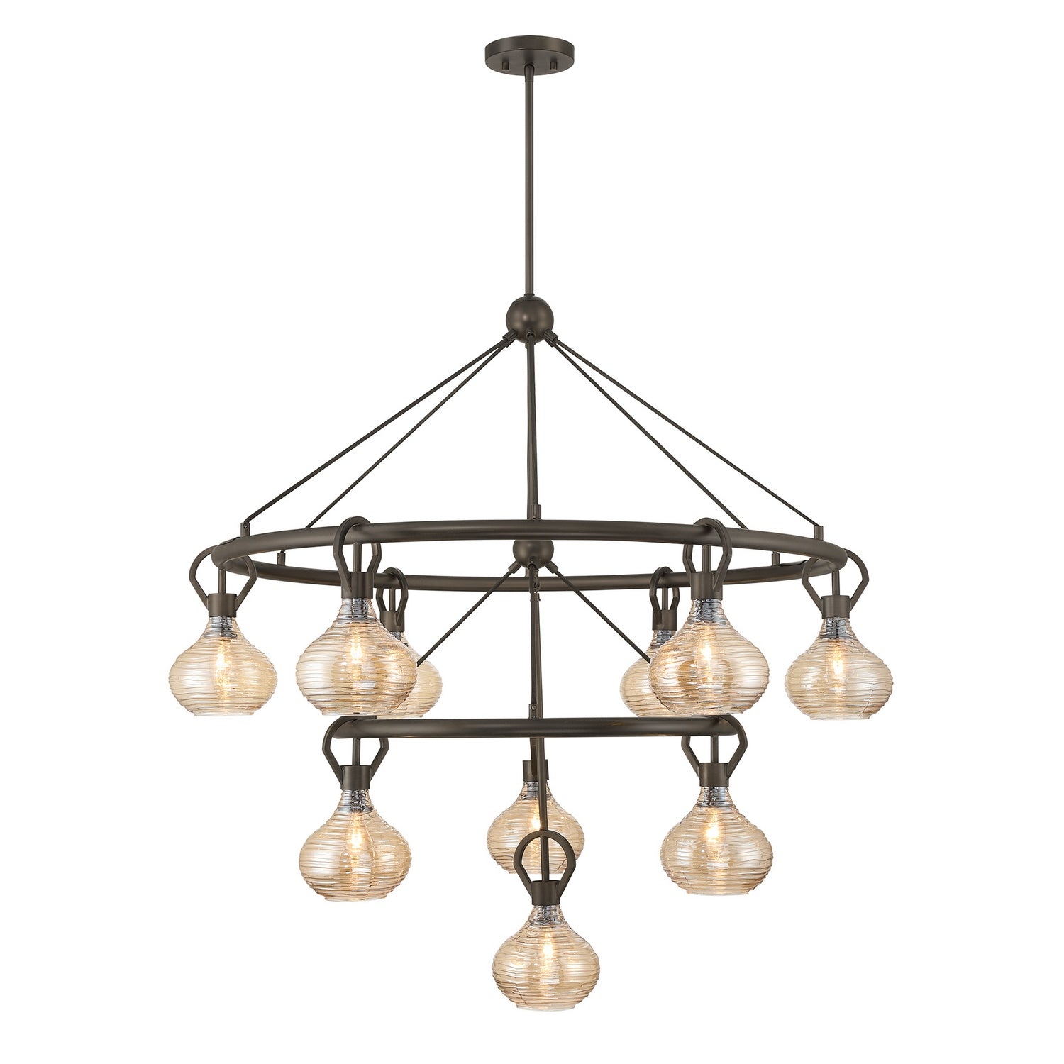 Savoy House - 1-2277-10-15 - Ten Light Chandelier - Sheriden - Mediterranean Bronze