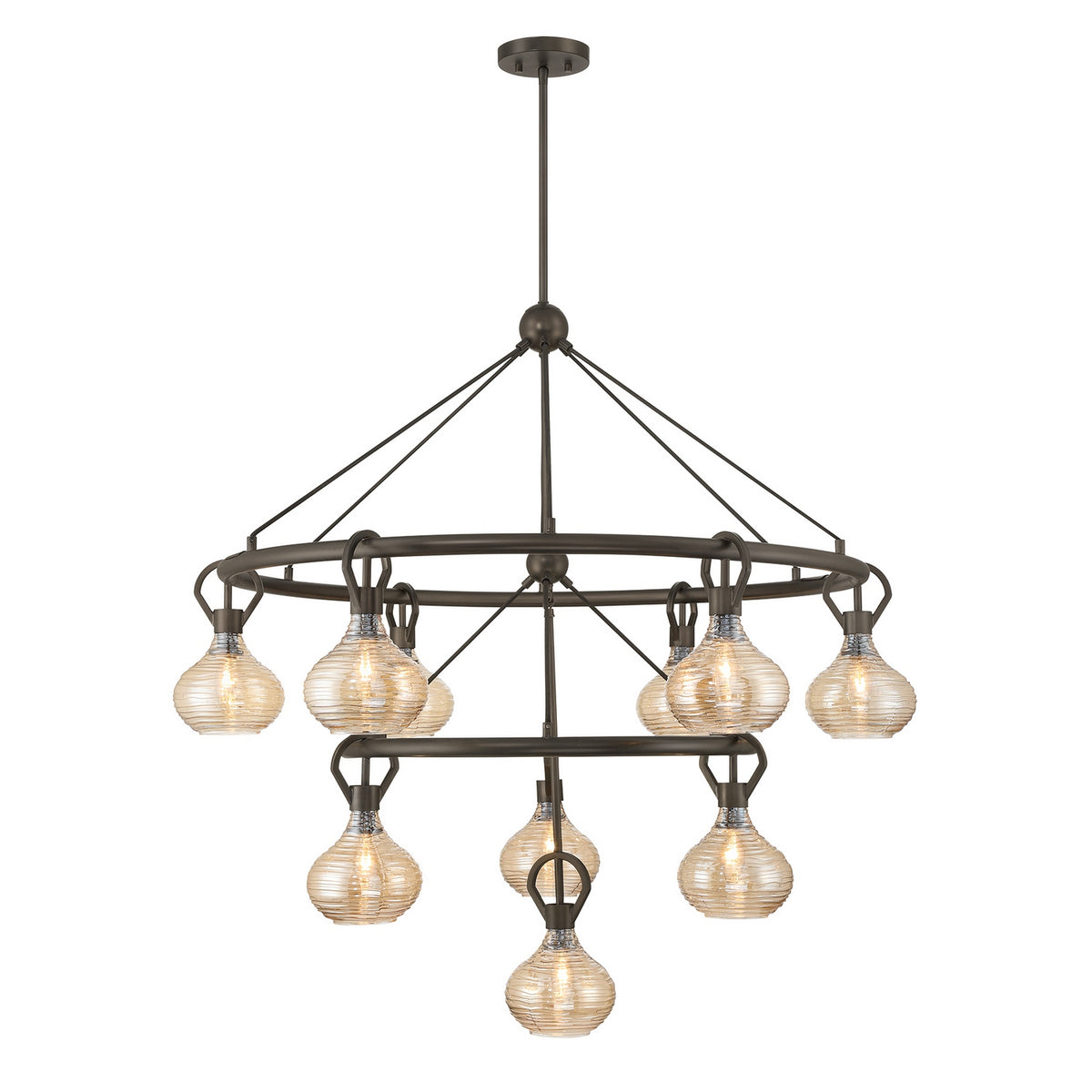 Savoy House - 1-2277-10-15 - Ten Light Chandelier - Sheriden - Mediterranean Bronze