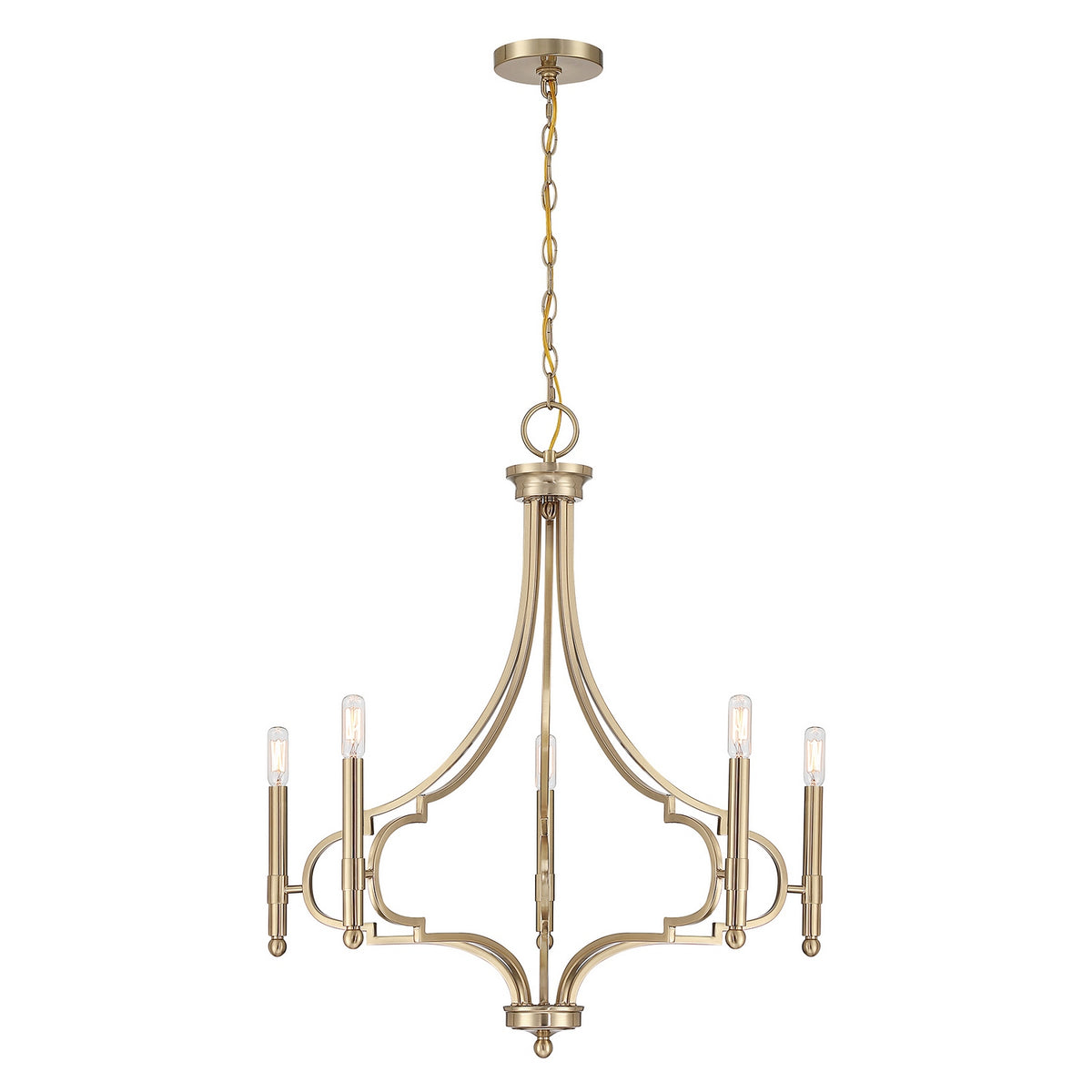 Savoy House - 1-5999-5-127 - Five Light Chandelier - Woodlawn - Noble Brass