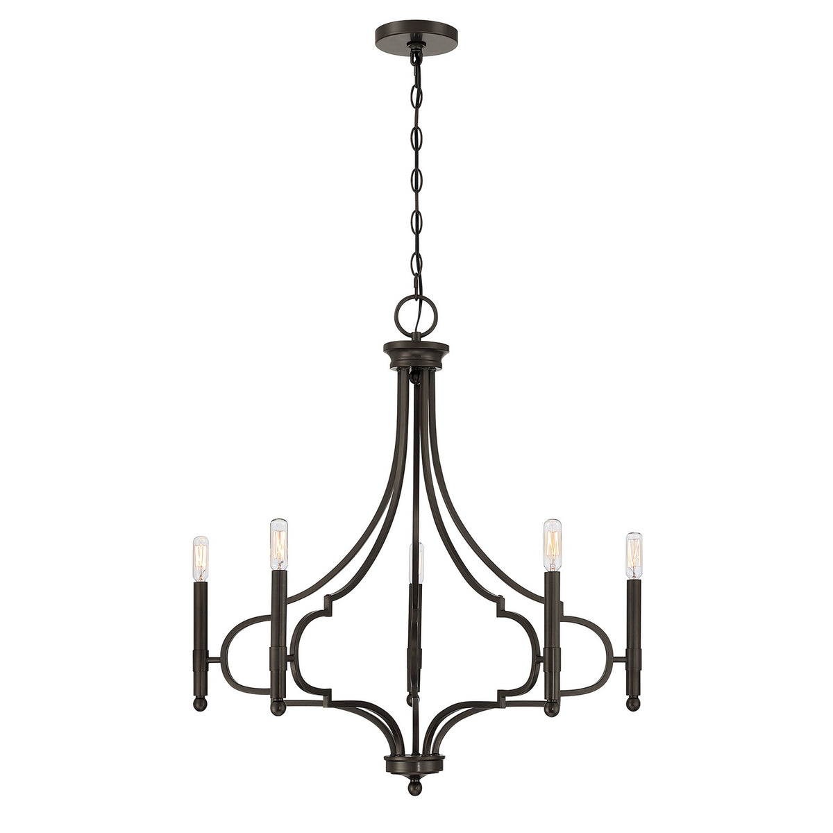 Savoy House - 1-5999-5-15 - Five Light Chandelier - Woodlawn - Mediterranean Bronze