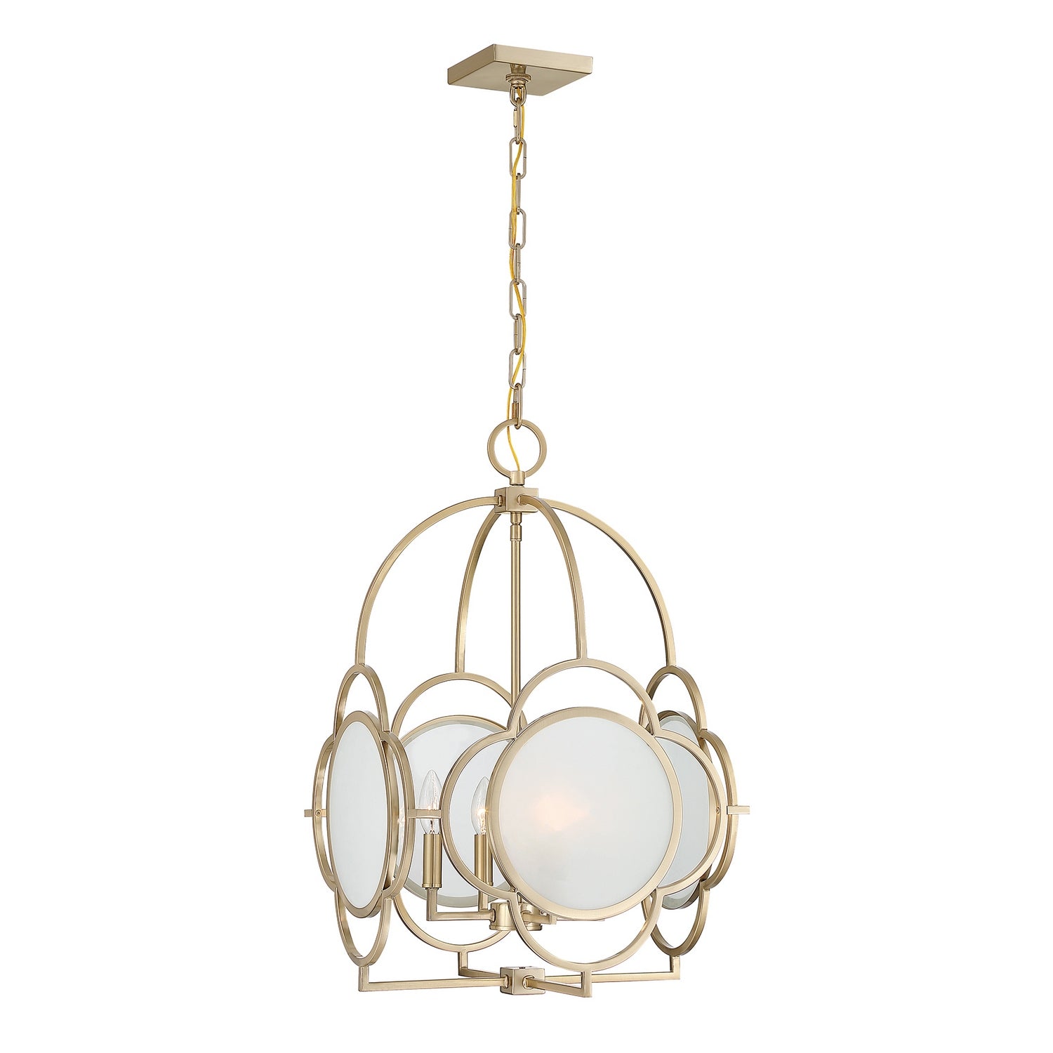 Savoy House - 3-4699-4-127 - Four Light Pendant - Damen - Noble Brass