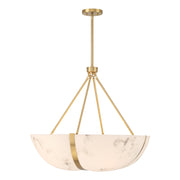 Savoy House - 7-1451-4-322 - Four Light Pendant - Chalfont - Warm Brass