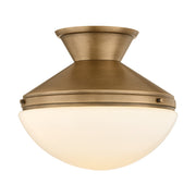 Mitzi - H1110601-PBR - One Light Semi Flush Mount - Esther - Patina Brass