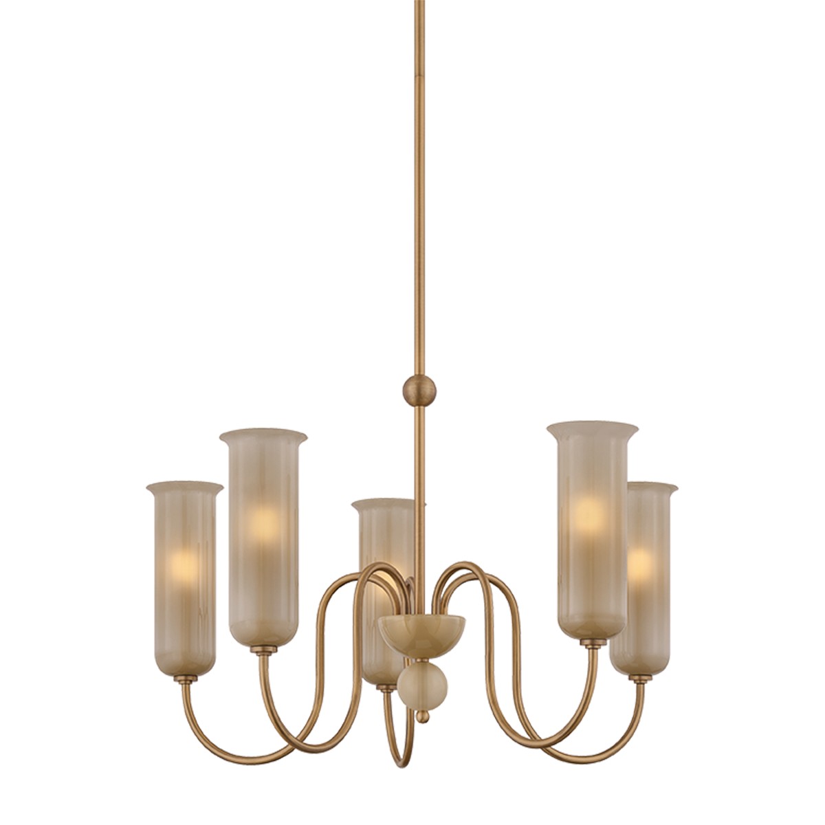 Mitzi - H1165805-PBR - Five Light Chandelier - Alessandra - Patina Brass