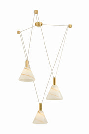 Mitzi - H1178803-AGB - Three Light Chandelier - Eileen - Aged Brass