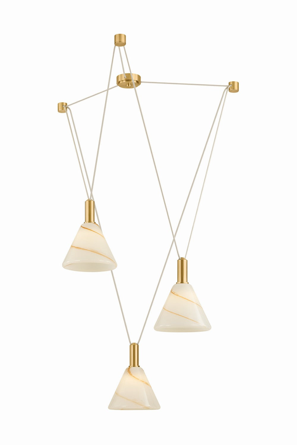 Mitzi - H1178803-AGB - Three Light Chandelier - Eileen - Aged Brass