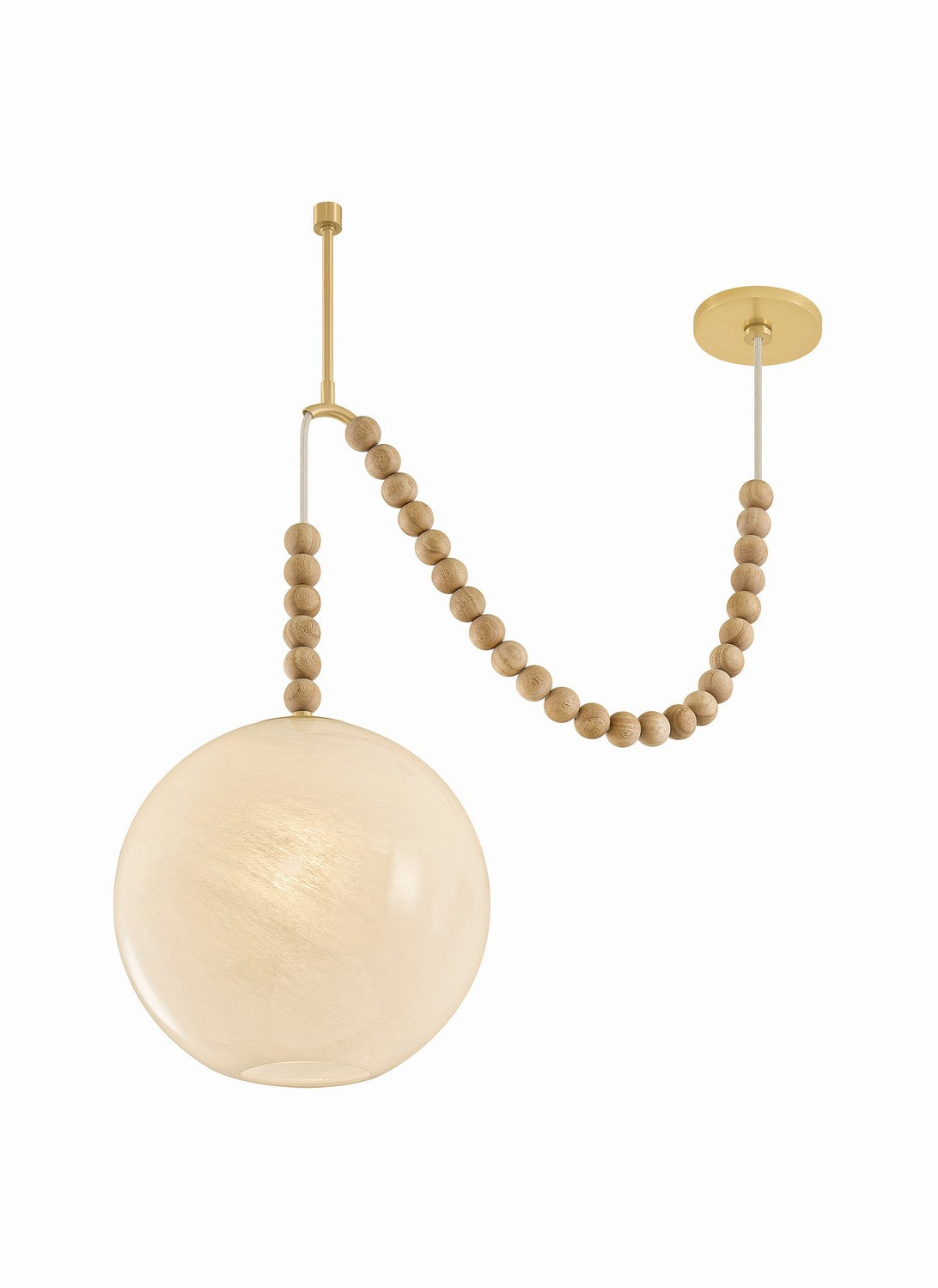 Mitzi - H1179701-AGB - One Light Pendant - Makena - Aged Brass