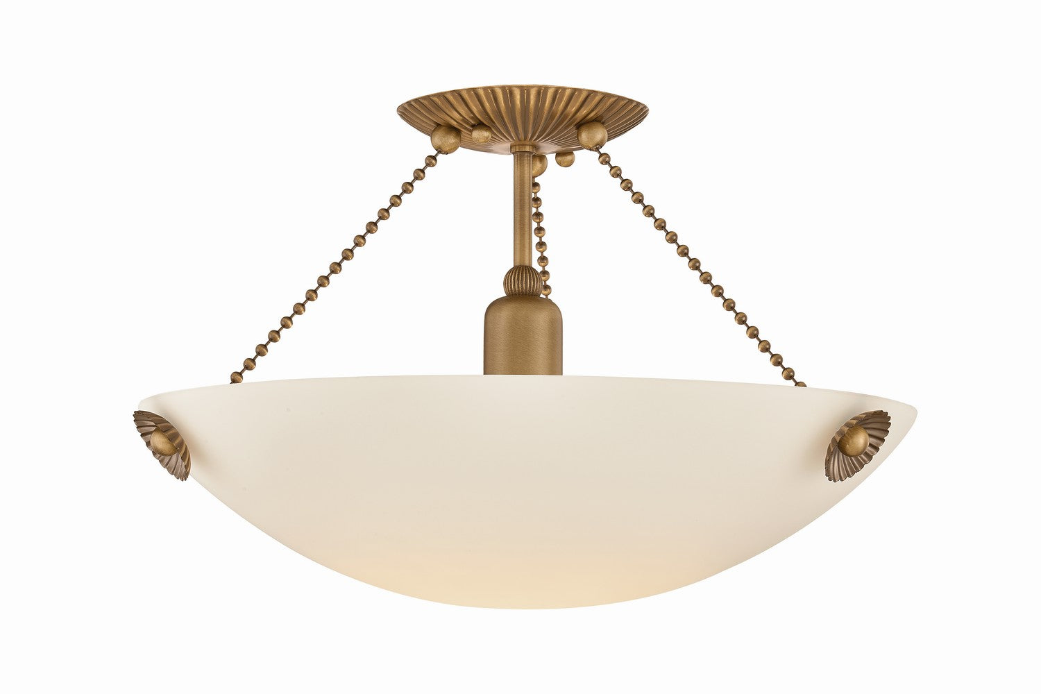 Mitzi - H1185601-PBR - One Light Semi Flush Mount - Vivienne - Patina Brass