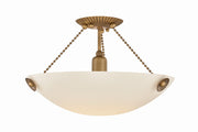 Mitzi - H1185601-PBR - One Light Semi Flush Mount - Vivienne - Patina Brass
