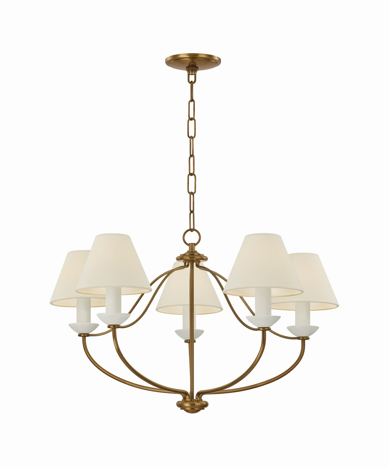 Mitzi - H1197805-PBR - Five Light Chandelier - Brinlea - Patina Brass