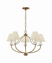 Mitzi - H1197805-PBR - Five Light Chandelier - Brinlea - Patina Brass
