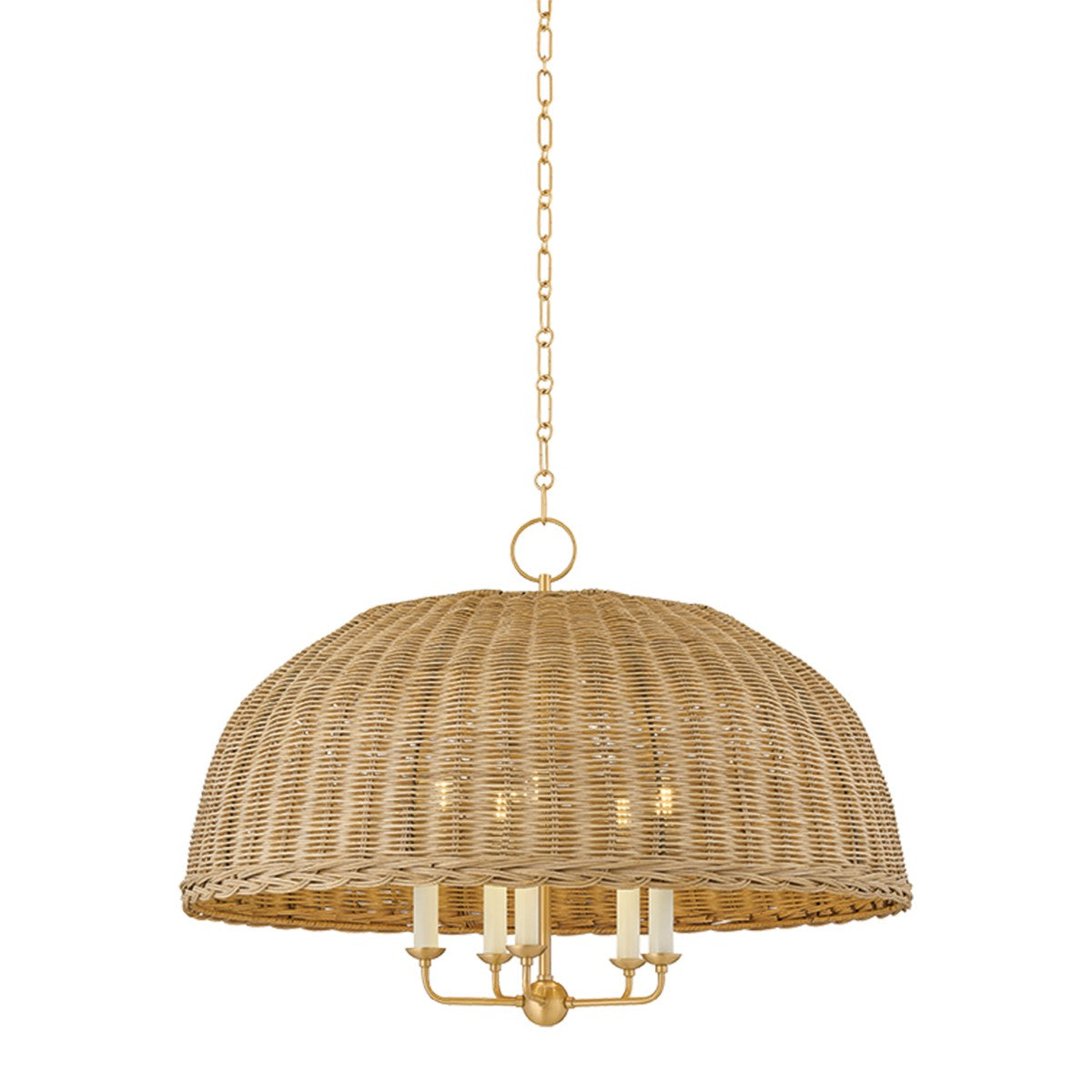 Mitzi - H859805-AGB - Five Light Chandelier - Arwen - Aged Brass