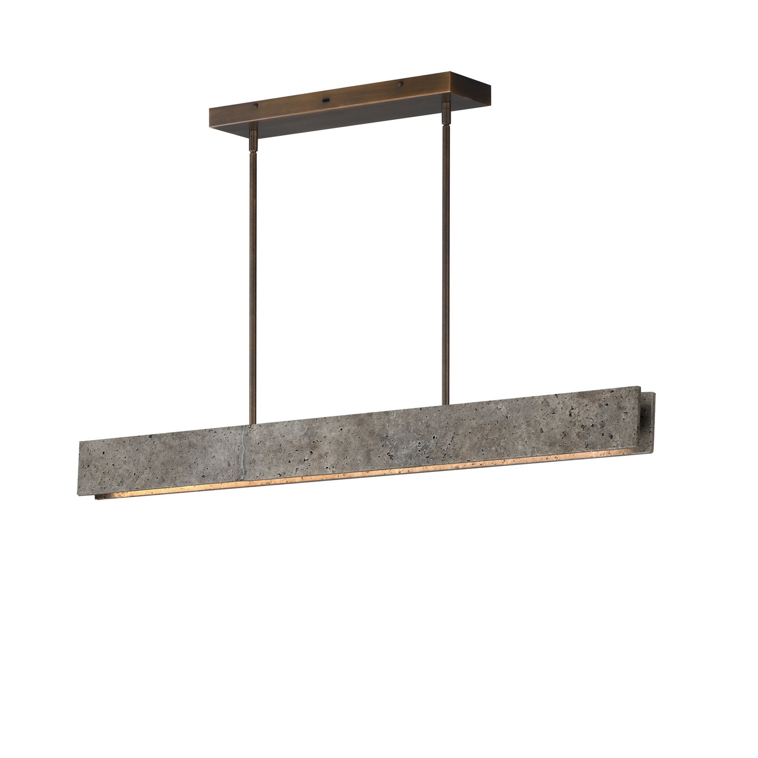 ET2 - E26266-TTVBZ - LED Linear Pendant - Lintel - Titanium Travertine / Bronze