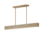 ET2 - E26266-TVNAB - LED Linear Pendant - Lintel - Travertine / Natural Aged Brass