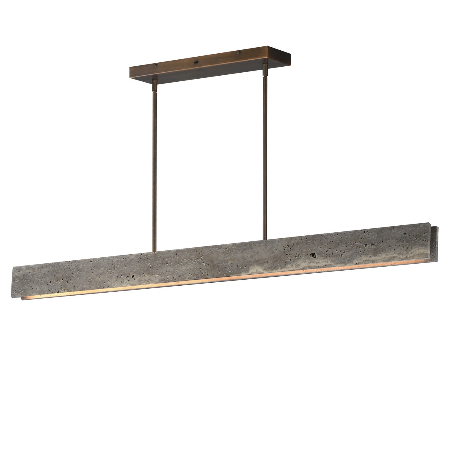 ET2 - E26268-TTVBZ - LED Linear Pendant - Lintel - Titanium Travertine / Bronze
