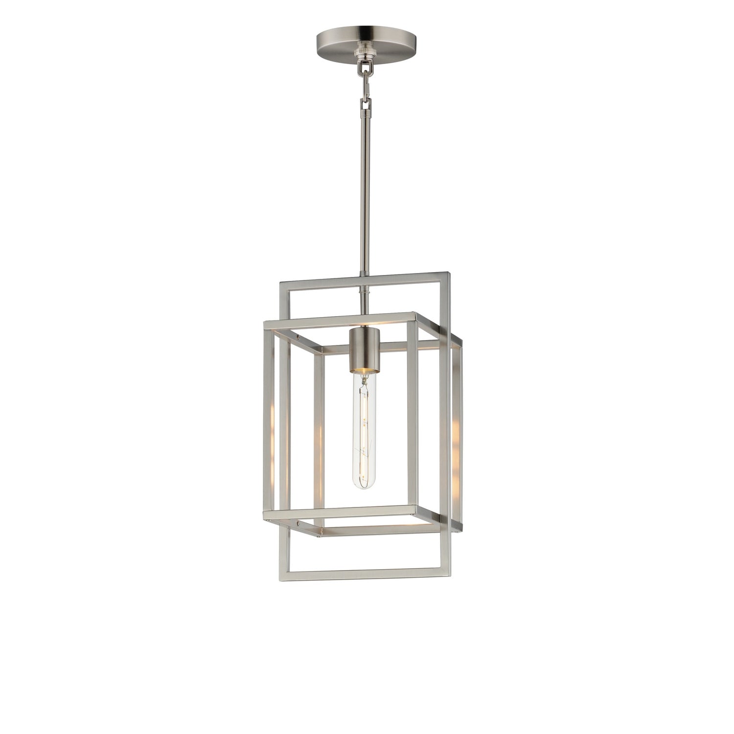 Maxim - 10411SN - One Light Pendant - Gridline - Satin Nickel