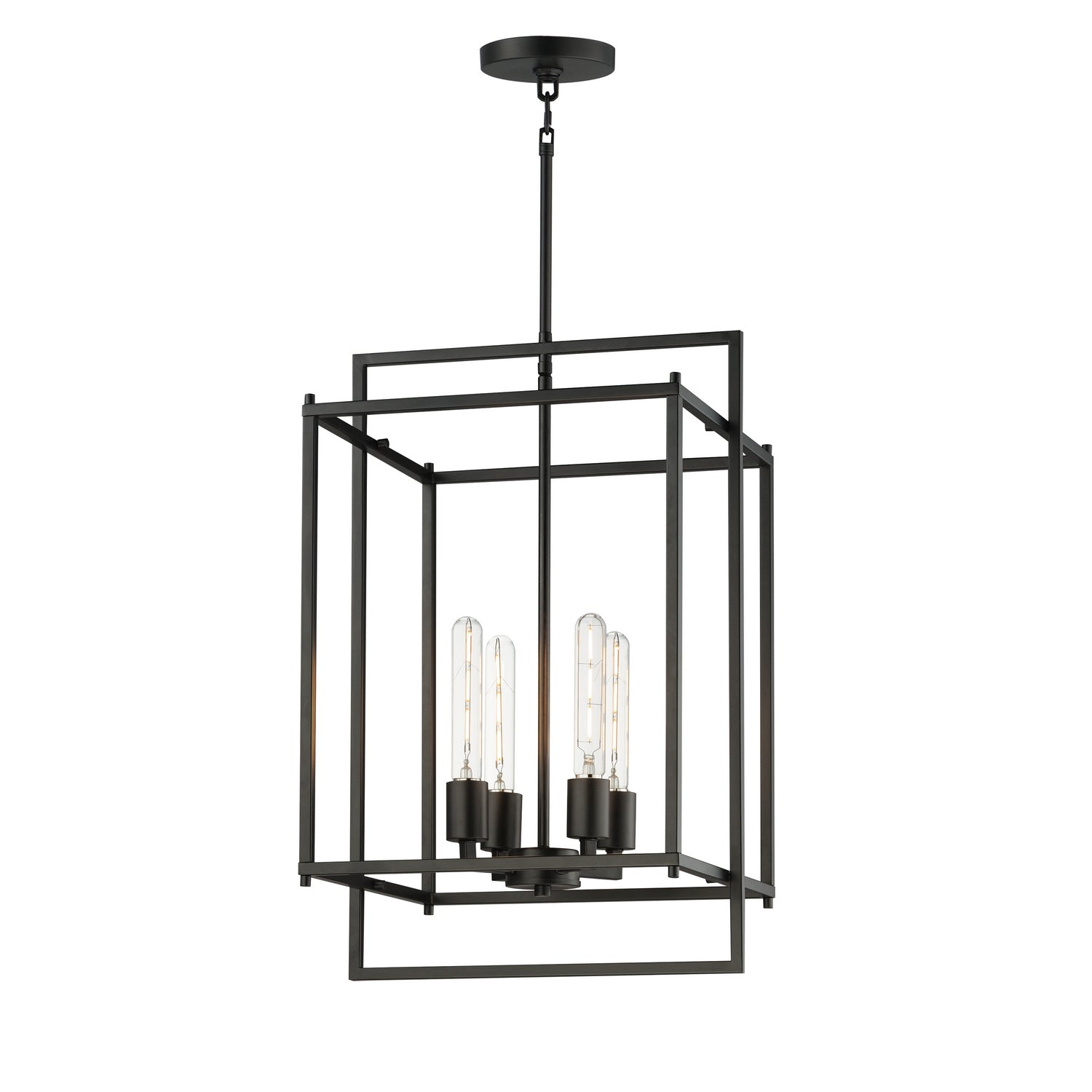Maxim - 10412BK - Four Light Pendant - Gridline - Black