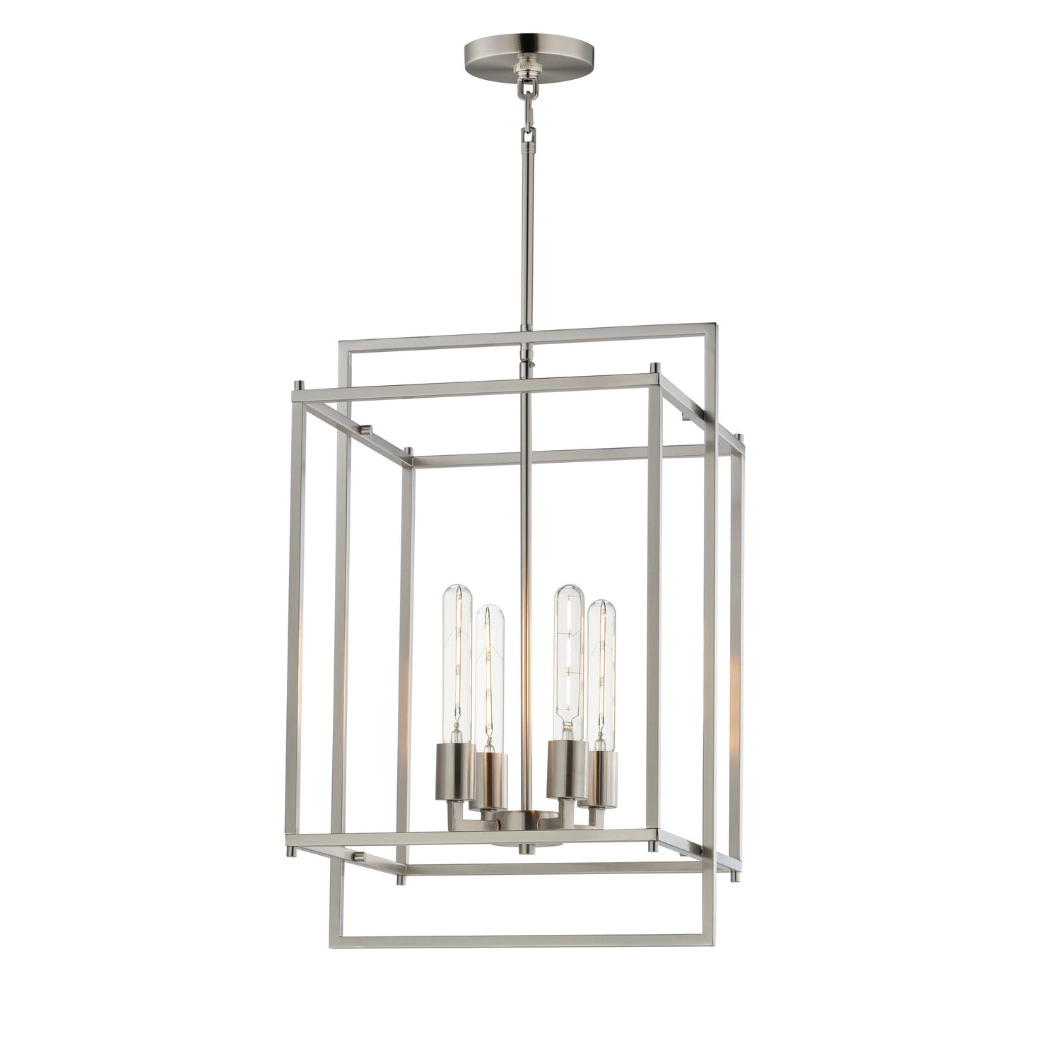 Maxim - 10412SN - Four Light Pendant - Gridline - Satin Nickel