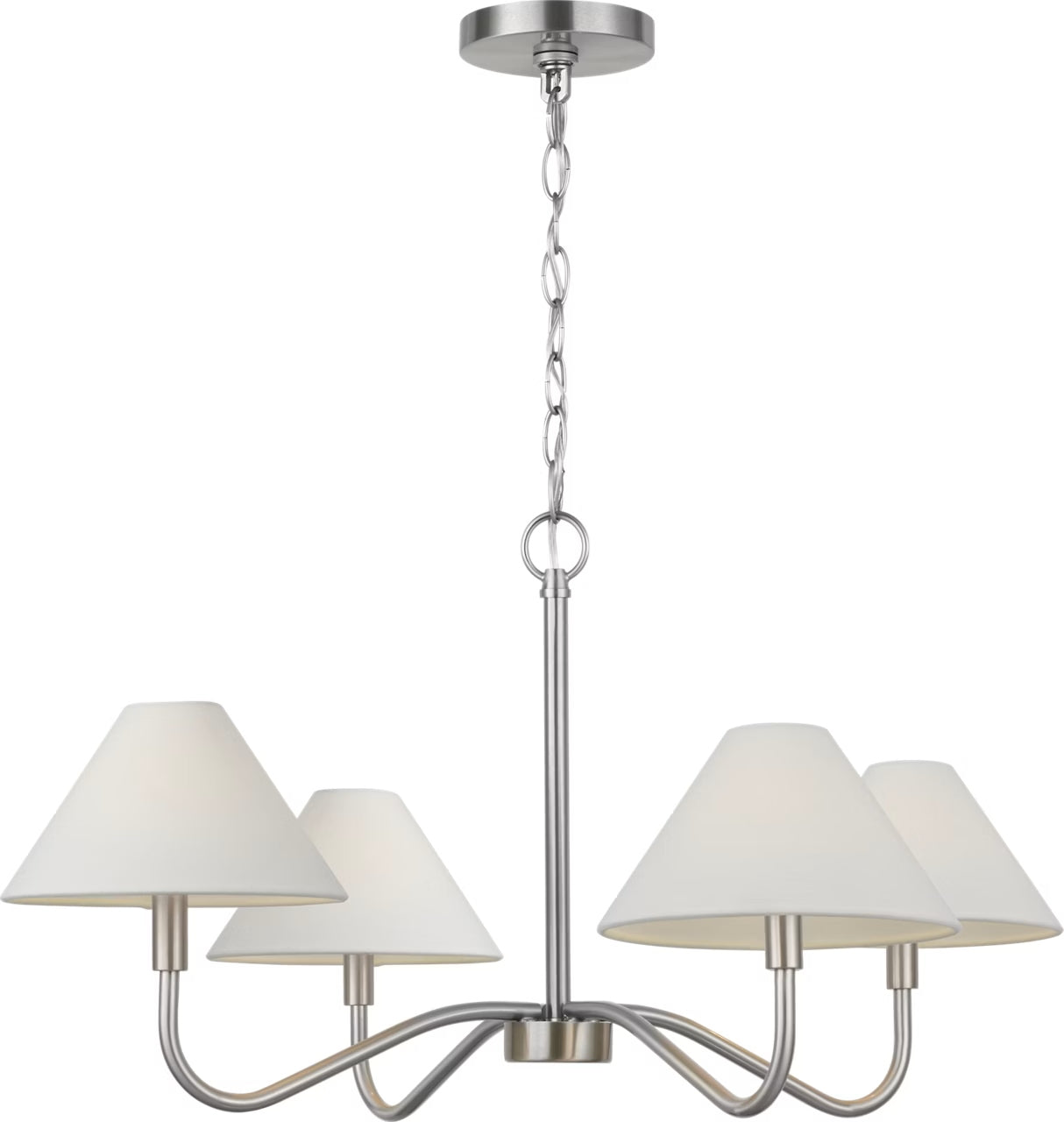 Visual Comfort Studio - DJC1194BN - Four Light Chandelier - Eldon - Brushed Nickel