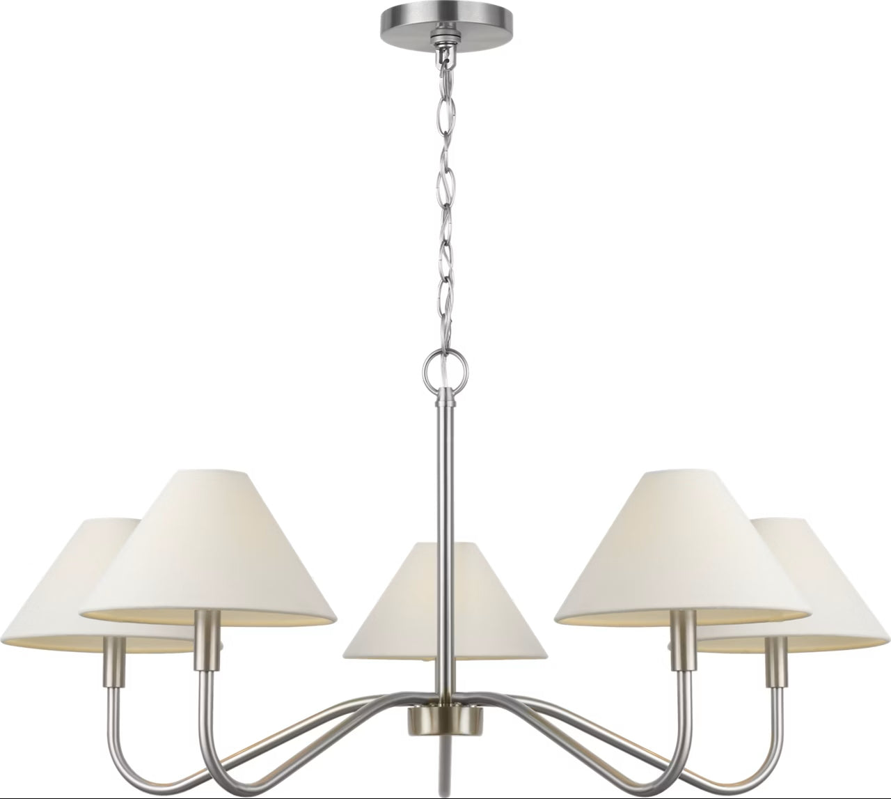Visual Comfort Studio - DJC1205BN - Five Light Chandelier - Eldon - Brushed Nickel