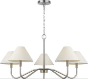 Visual Comfort Studio - DJC1205BN - Five Light Chandelier - Eldon - Brushed Nickel