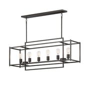 Maxim - 10416BK - Six Light Linear Pendant - Gridline - Black