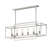 Maxim - 10416SN - Six Light Linear Pendant - Gridline - Satin Nickel