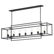 Maxim - 10417BK - Seven Light Linear Pendant - Gridline - Black