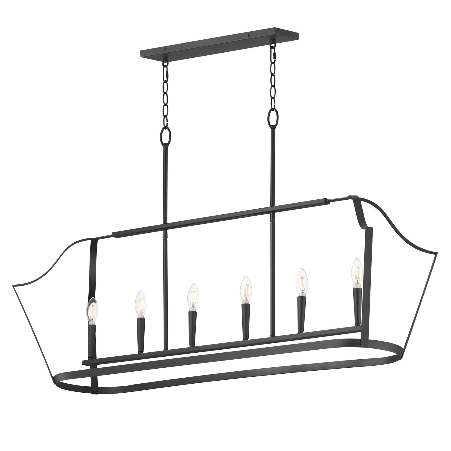 Maxim - 10427BK - Six Light Linear Pendant - Arden - Black