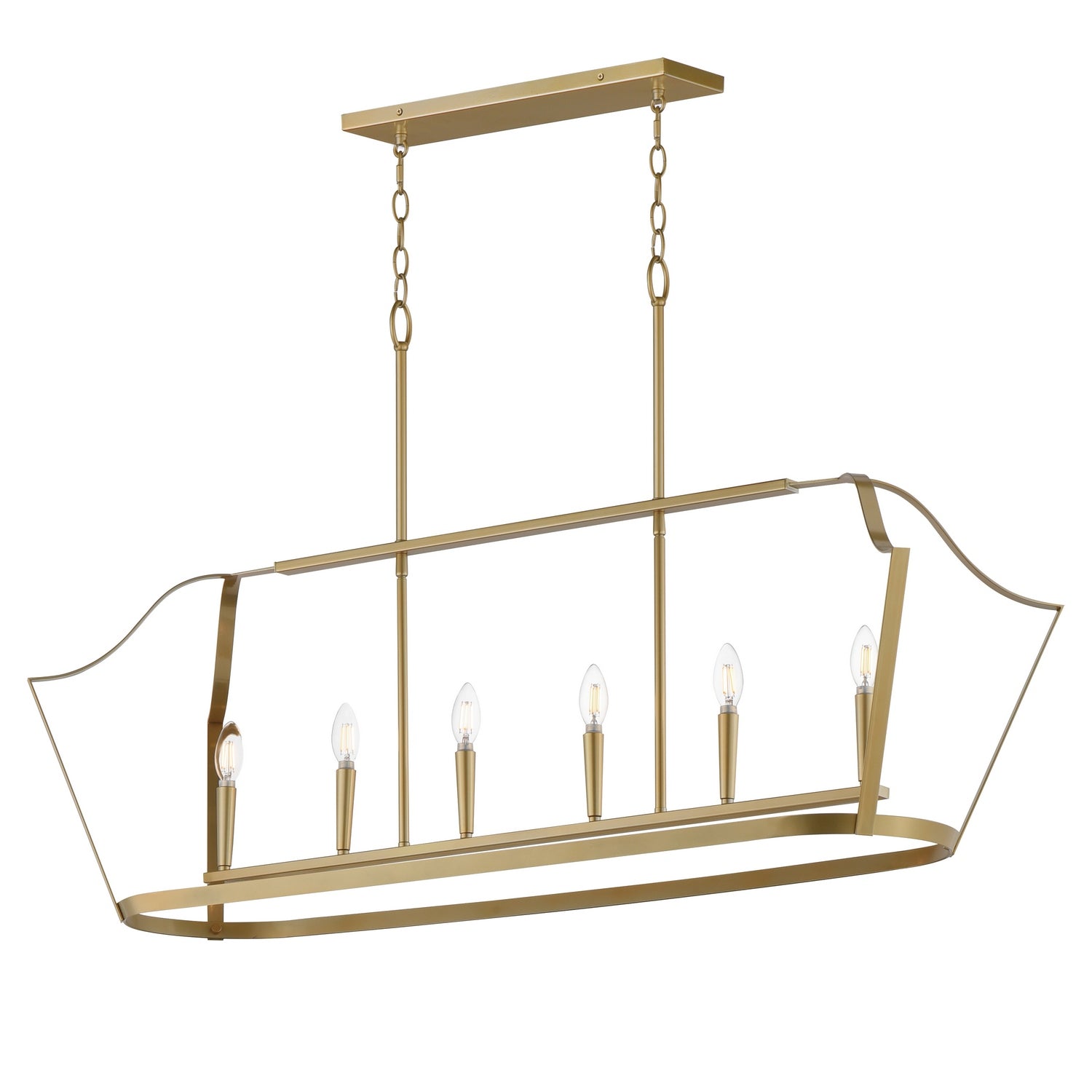 Maxim - 10427NAB - Six Light Linear Pendant - Arden - Natural