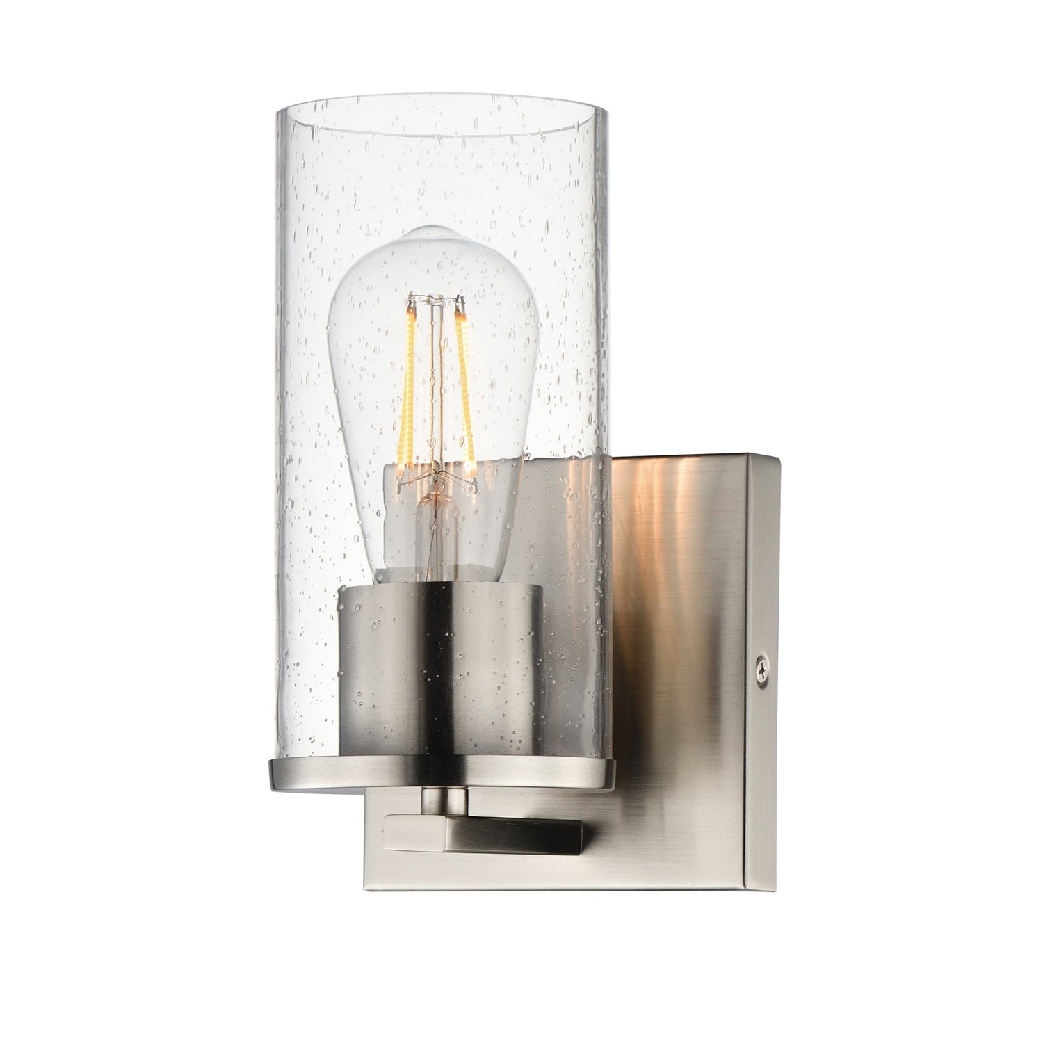 Maxim - 10461CDSN - One Light Wall Sconce - Livingston - Satin Nickel