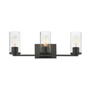 Maxim - 10463CDBK - Three Light Bath Vanity - Livingston - Black