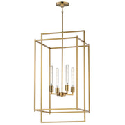 Maxim - 10413NAB - Four Light Pendant - Gridline - Natural Aged Brass