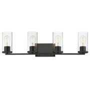 Maxim - 10464CDBK - Four Light Bath Vanity - Livingston - Black