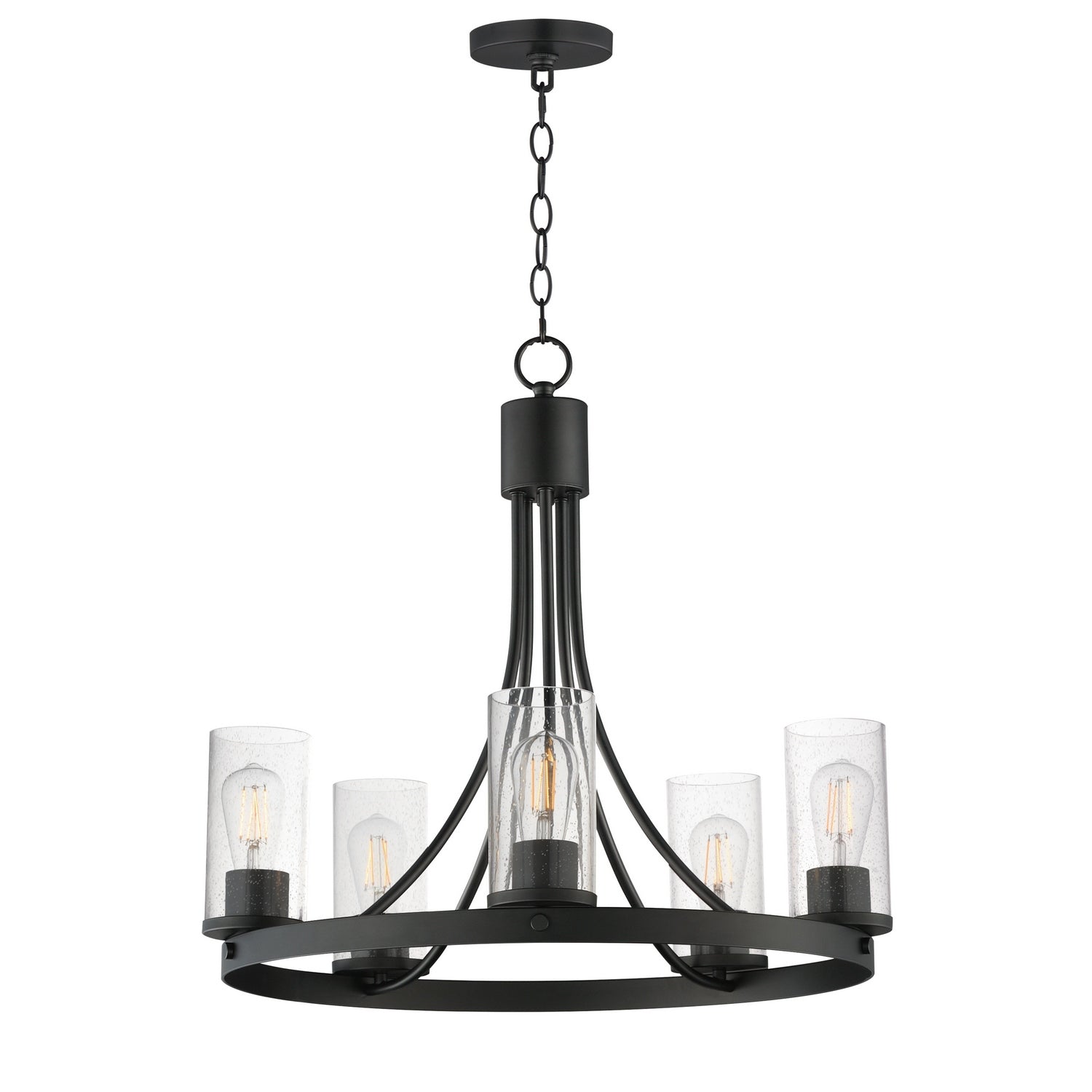 Maxim - 10465CDBK - Five Light Chandelier - Livingston - Black