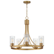 Maxim - 10465CDNAB - Five Light Chandelier - Livingston - Natural Aged Brass