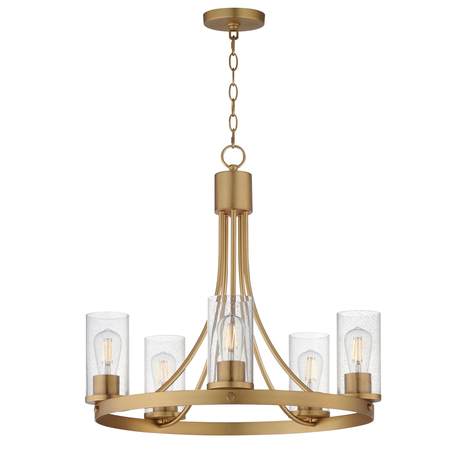 Maxim - 10465CDNAB - Five Light Chandelier - Livingston - Natural Aged Brass