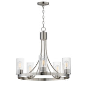 Maxim - 10465CDSN - Five Light Chandelier - Livingston - Satin Nickel