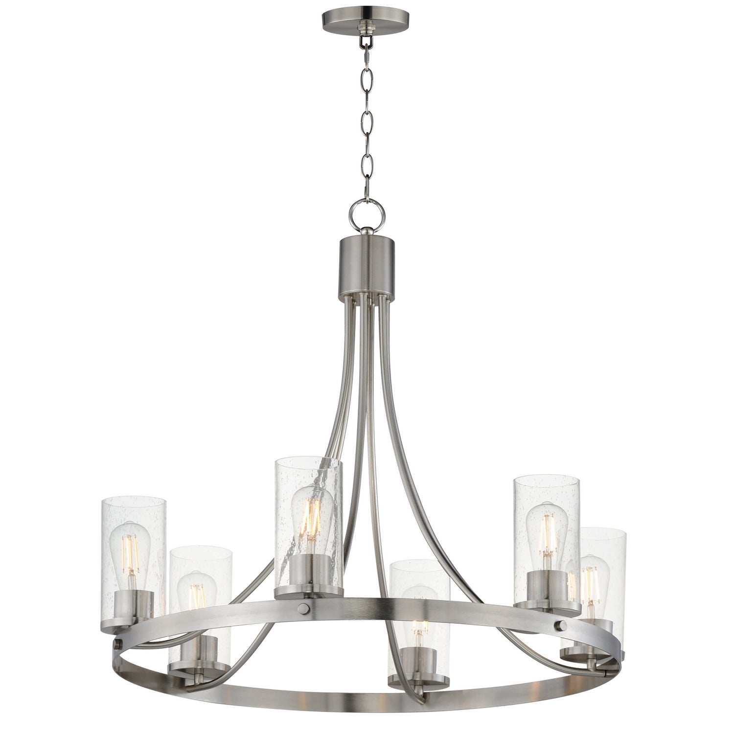 Maxim - 10466CDSN - Six Light Chandelier - Livingston - Satin Nickel
