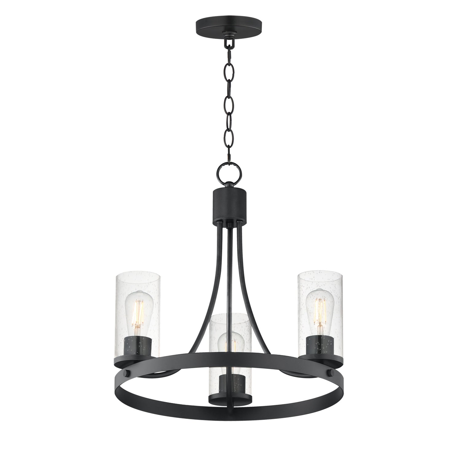Maxim - 10467CDBK - Three Light Chandelier - Livingston - Black