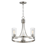 Maxim - 10467CDSN - Three Light Chandelier - Livingston - Satin Nickel