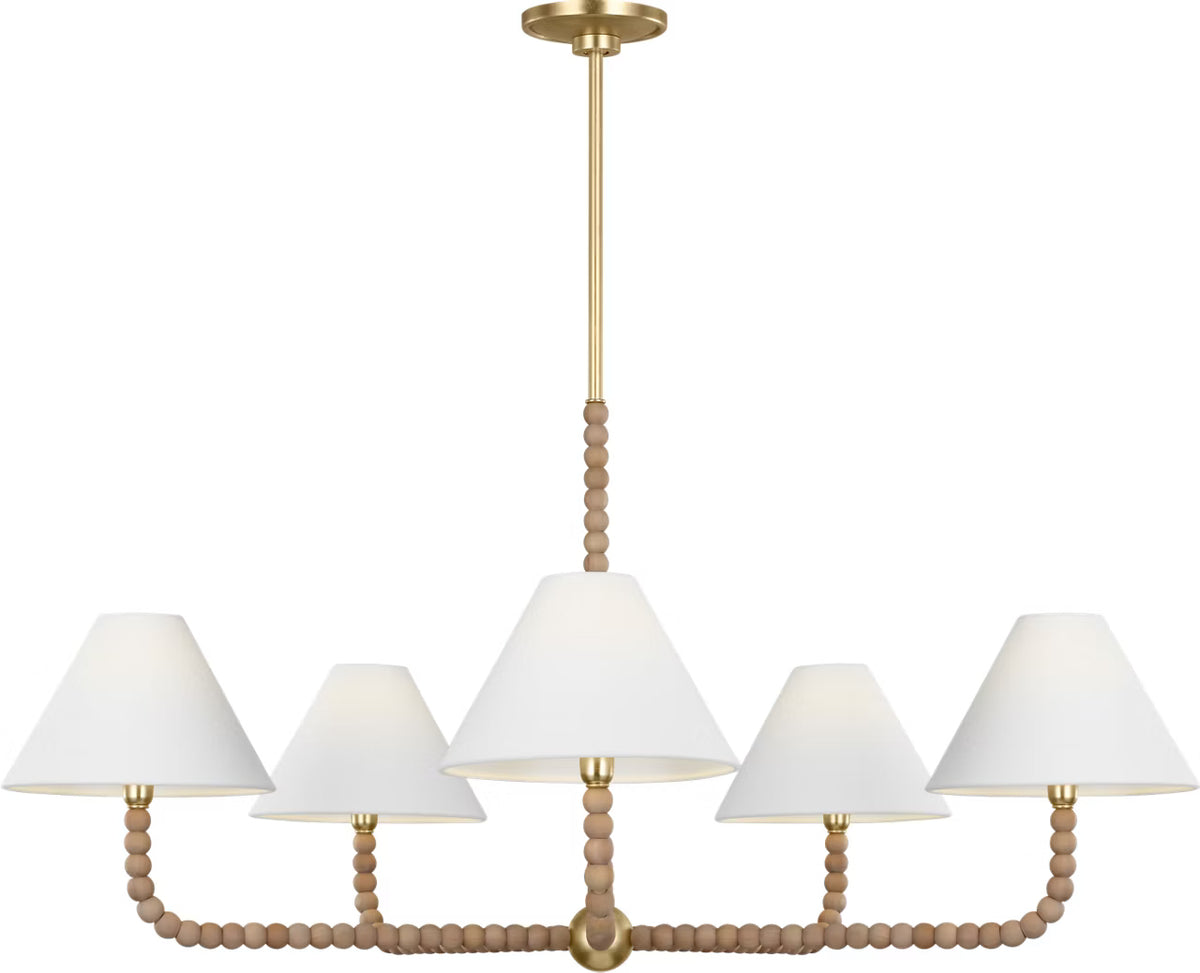 Visual Comfort Studio - SCCHCCH112GDNAWWL - Five Light Chandelier - Fiona - Gild