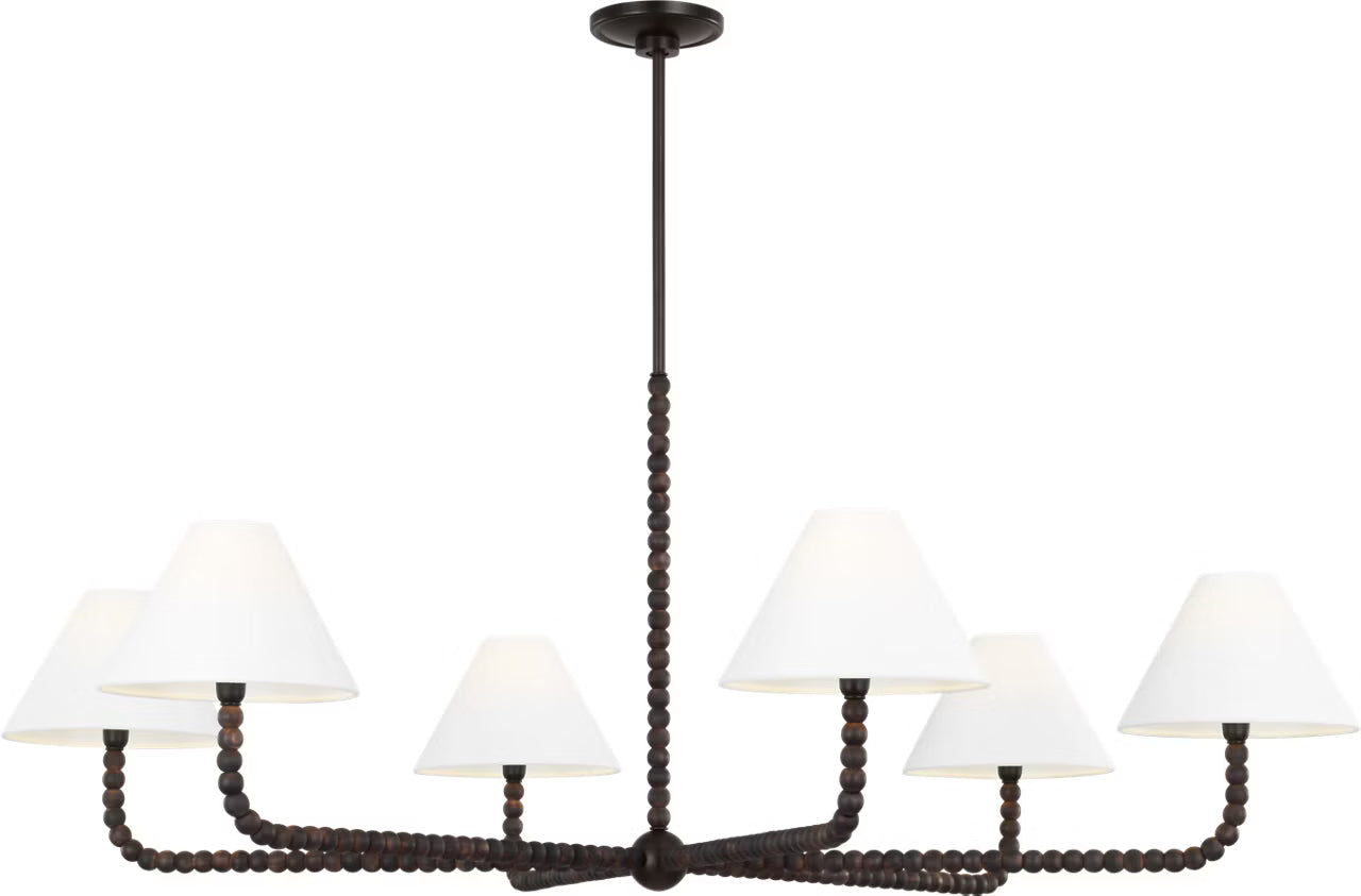 Visual Comfort Studio - SCCHCCH113AIBAWWL - Six Light Chandelier - Fiona - Aged Iron