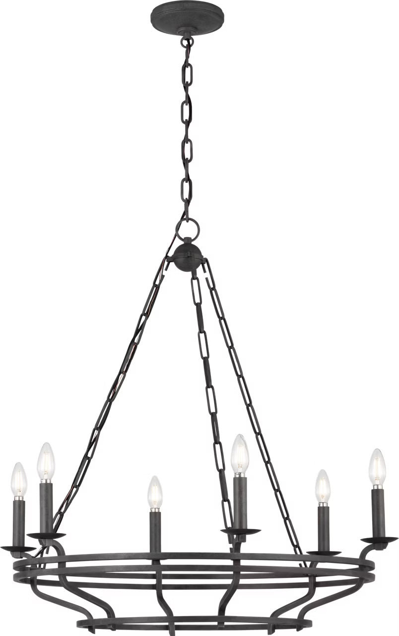 Visual Comfort Studio - SCCHCCH119ITR - Six Light Chandelier - Brighton - Italian Rust